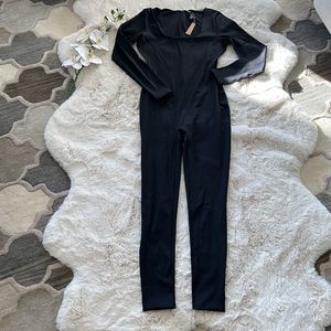 SKIMS All In One Scoop Neck Jumpsuit Onyx Size L